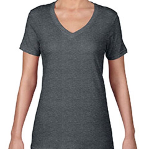 Ladies' Ringspun Featherweight V-Neck T-Shirt Thumbnail